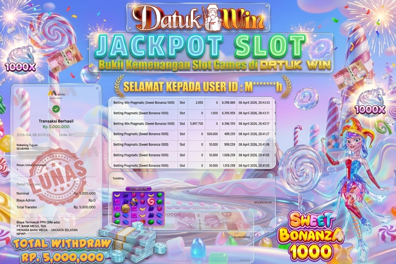 Bukti Pembayaran Jackpot 09 April 2026 – DATUKWIN
