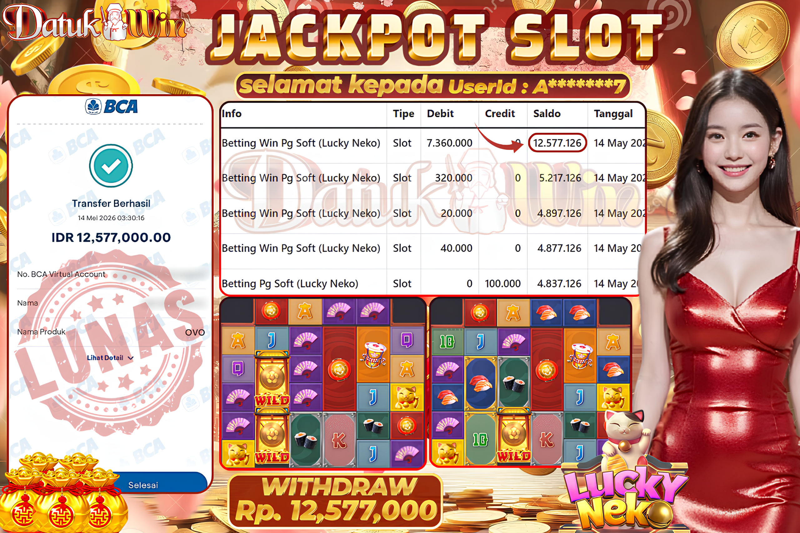 Bukti Pembayaran Jackpot 14 Mei 2026 – DATUKWIN
